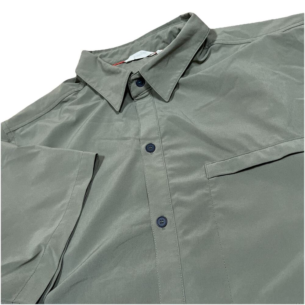 Cotopaxi Shirt Mens Medium Olive Stretch Cambio Outdoor Hiking Button Up